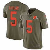 Nike Browns 5 Tyrod Taylor Olive Salute To Service Limited Jersey Dzhi,baseball caps,new era cap wholesale,wholesale hats